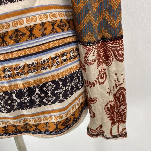 Sundance sz L Patchwork Turtleneck-ish Top - Picture 5 of 11